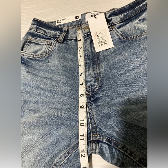 Mom high rise size 3 Refuge denim raw hem jeans NEW - Picture 4 of 8